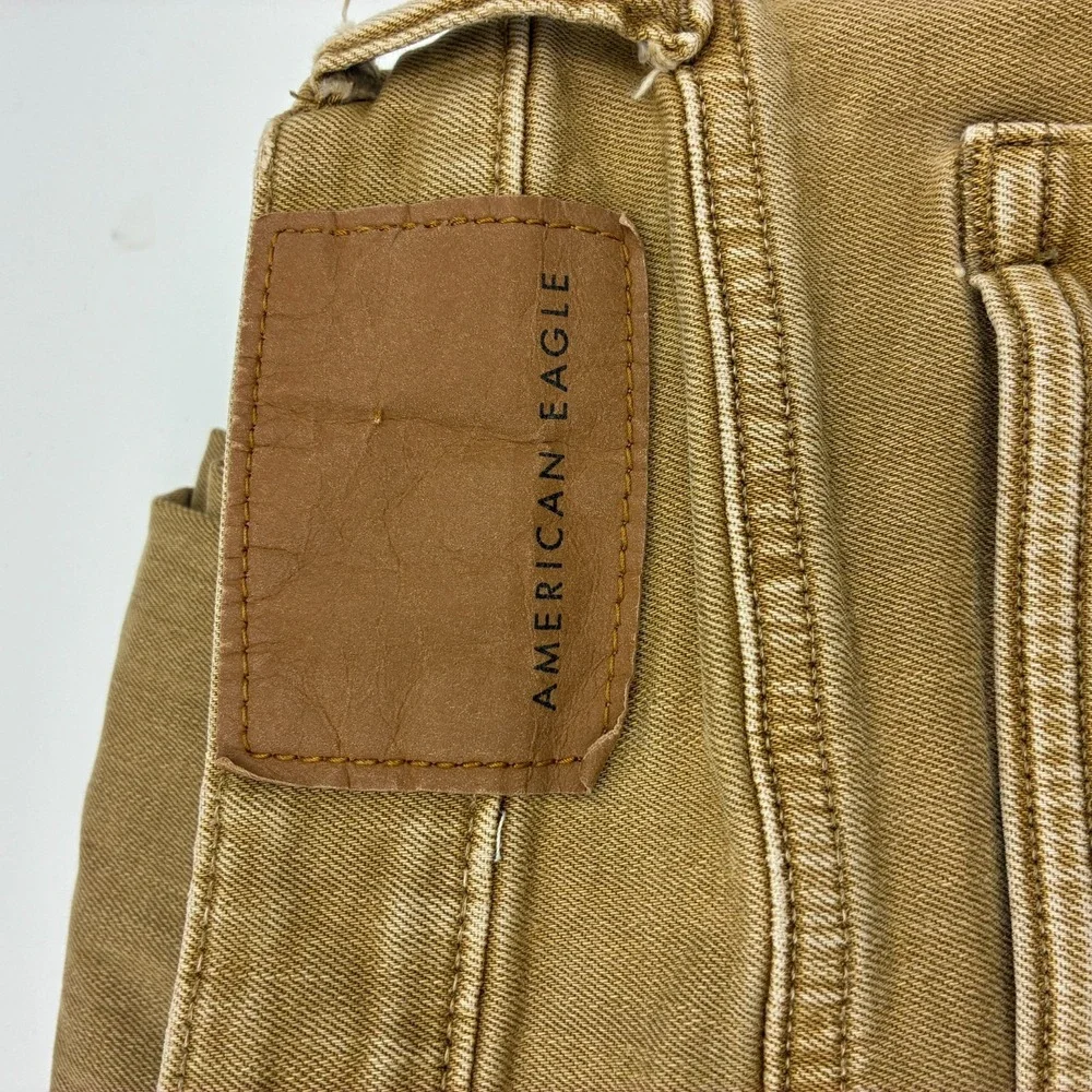 American Eagle Next Level Flex Skinny Jeans Mens 34x34 Khaki Tan